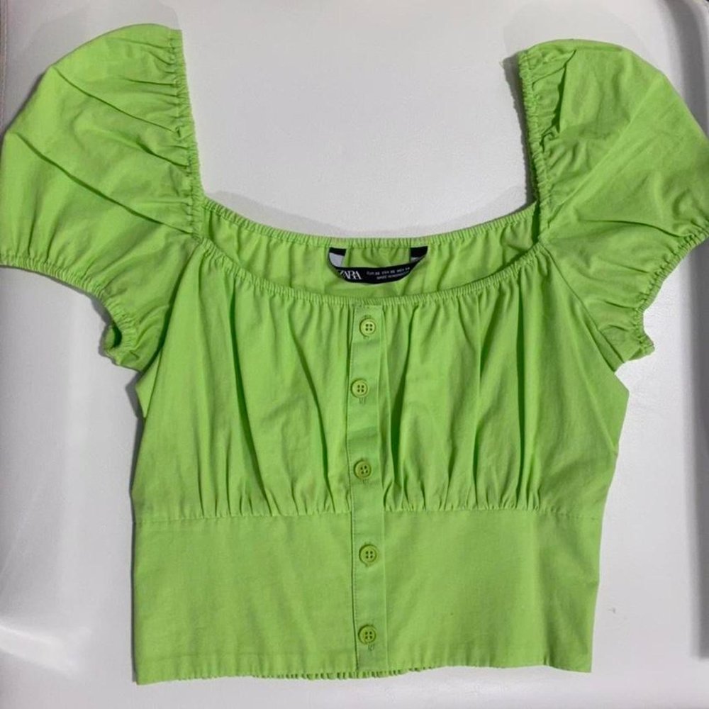 Zara green top - Picture 2 of 2